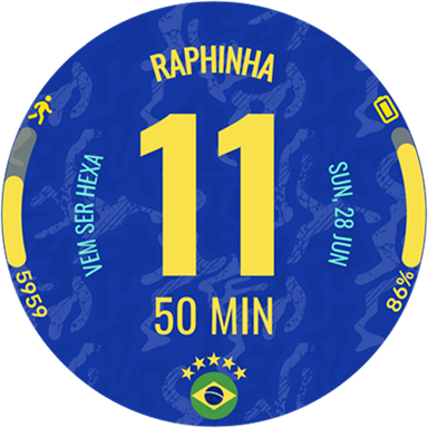 Seleção watch face — RAPHINHA, number 11