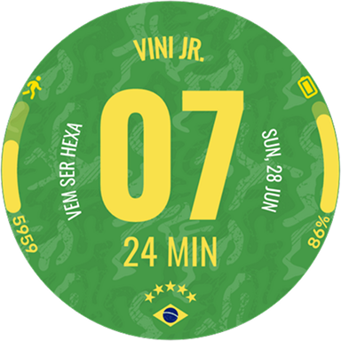 Seleção watch face — VINI JR., number 07